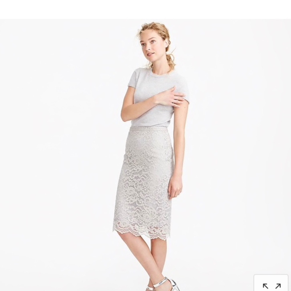 Lace pencil skirt j.crew sz 00